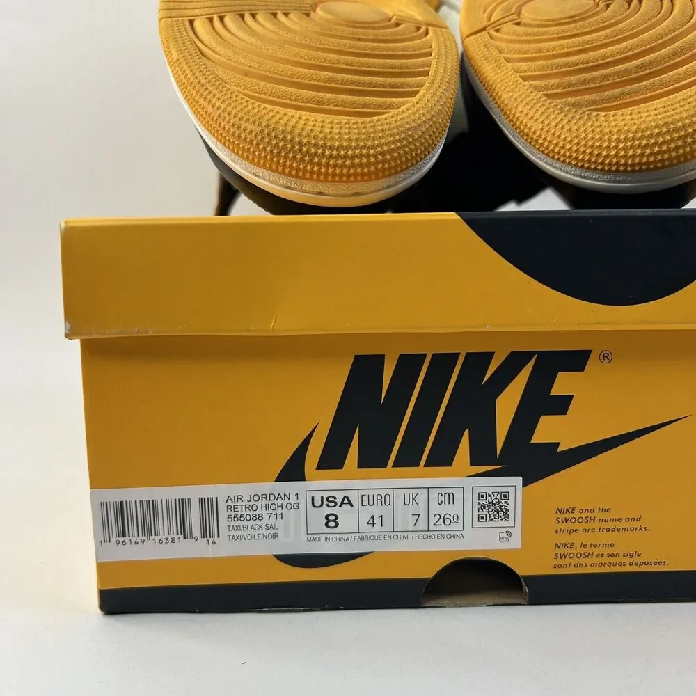 Nike Shoes Air Jordan 1 Retro High OG “Yellow Toe/Taxi” 2024